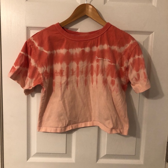 Champion Tops - Champion Pink Tie Due Cropped T Shirt